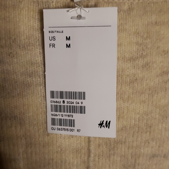 NWT H&M Cream VNeck Sweater - Picture 3 of 4